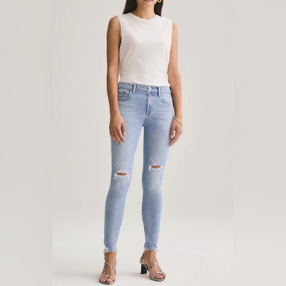 Agolde Sophie Mid Rise Skinny Ankle Jean in Shrine Size 29
